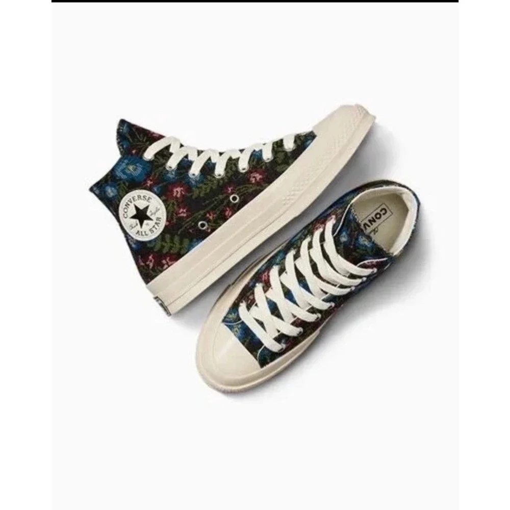 Women Converse Chuck Taylor‎ 70 Floral Tapestry  Shoes Black White Green A11990C